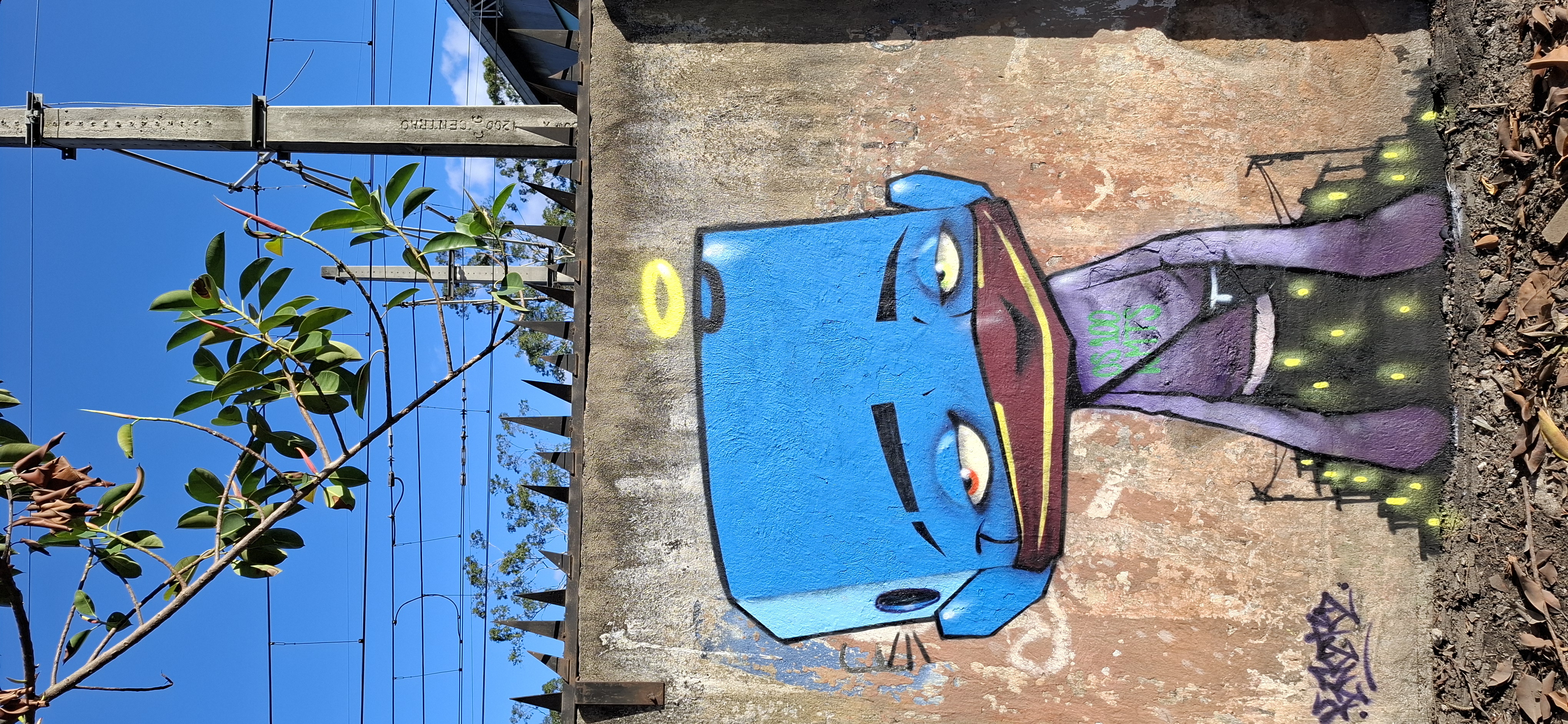 Aquela vida para aquele velho e original muro da ferrovia 